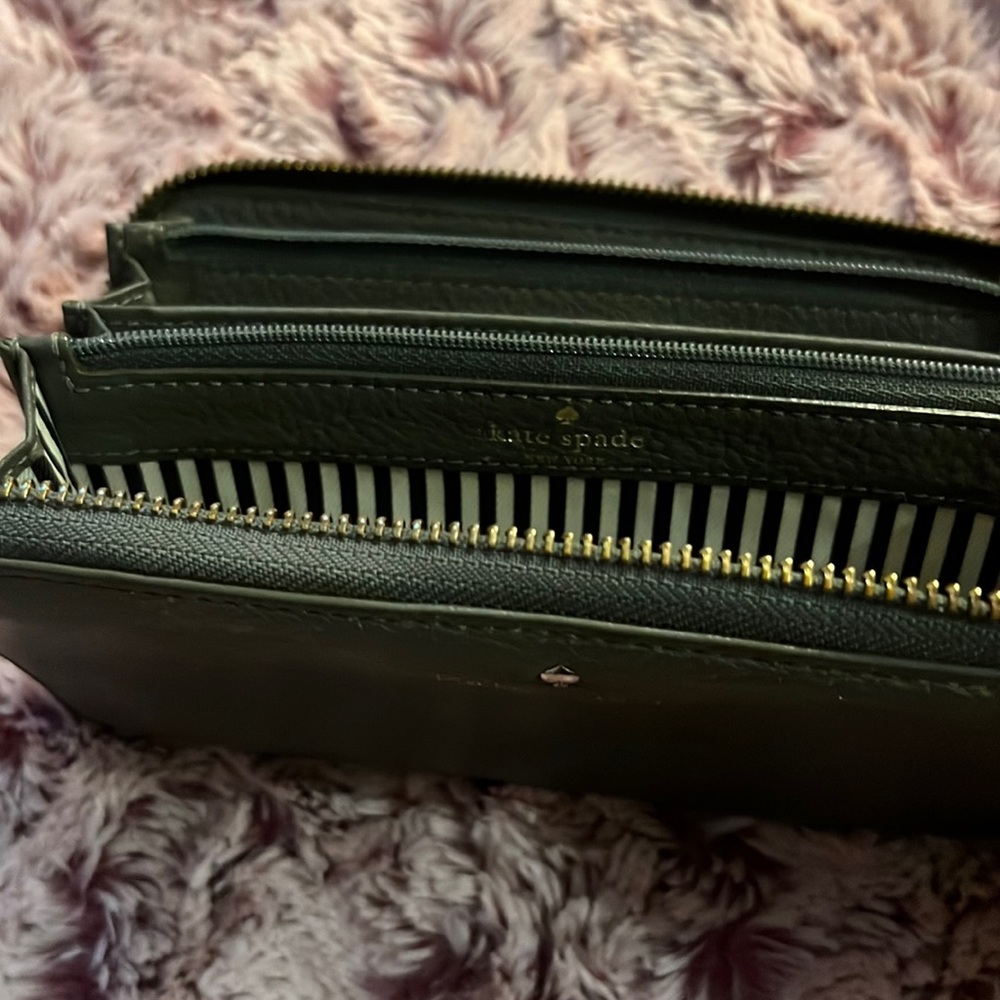 Kate spade leather grey wallet